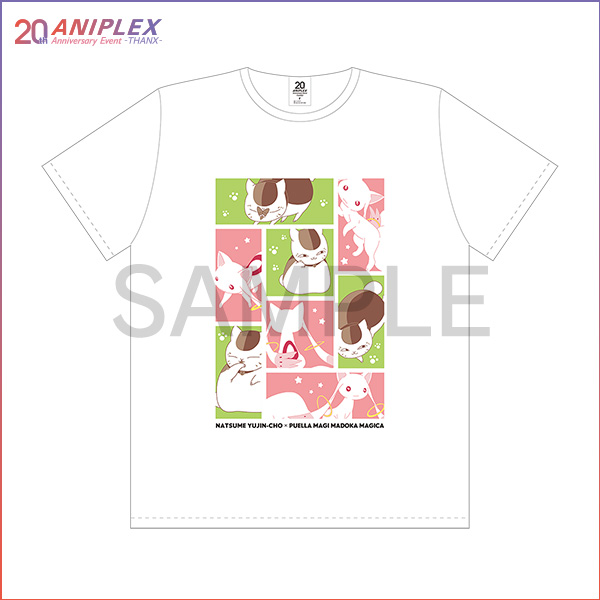 アニプレックス20周年記念 コラボTシャツ（夏目友人帳×魔法少女まどか☆マギカ）